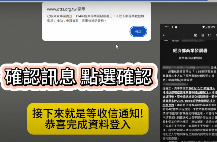 經濟部30人以下數位轉型培力補助-服務業補助申請教學